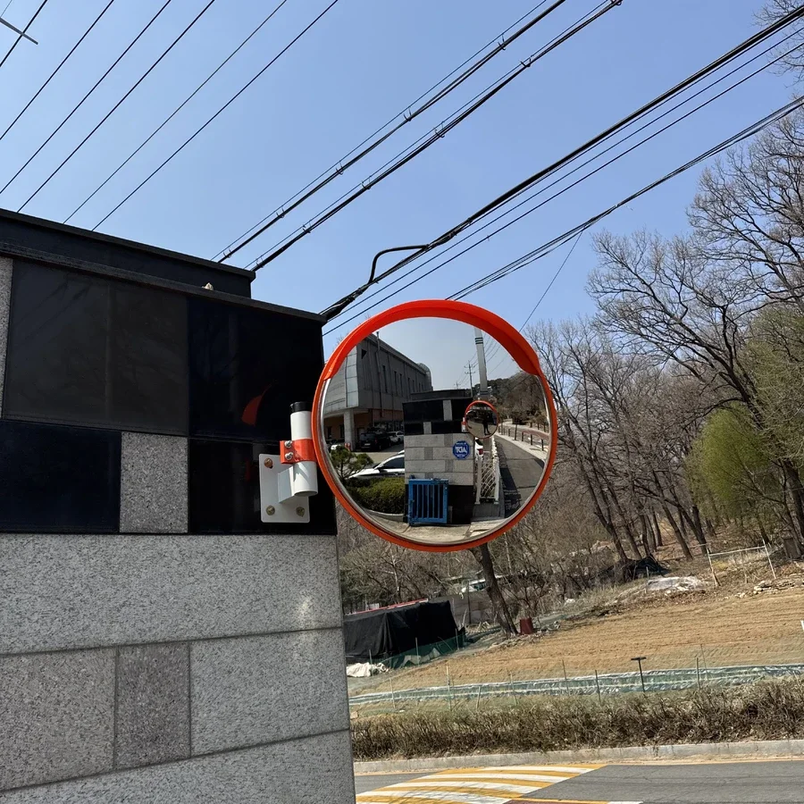 파손 반사경 재설치 — 반사경교체